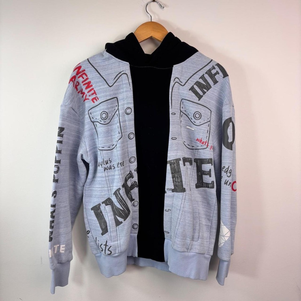 Infinite Caylus YouTuber Merch All Over Graphic Hoodie Y2K Streetwear Size M